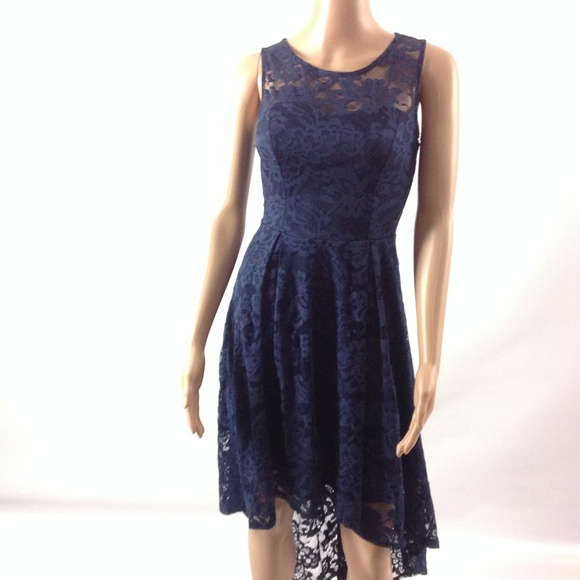 New Muadress Women Lace Dress Sleeveless Hi Low - Picture 2 of 8